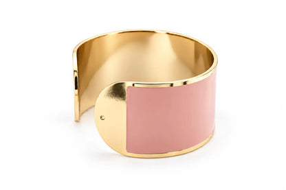 Antique Pink Enamel Bracelet, 30mm