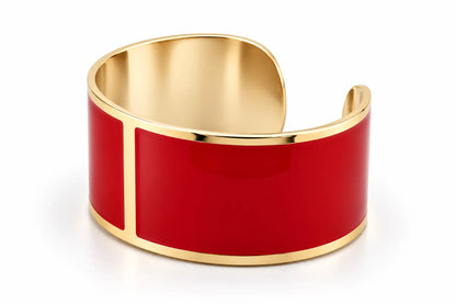 L 30mm 'Red Lacquer' Enamel Bracelet