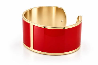 'Rosso Valentino' Enamel Bracelet, 30 mm