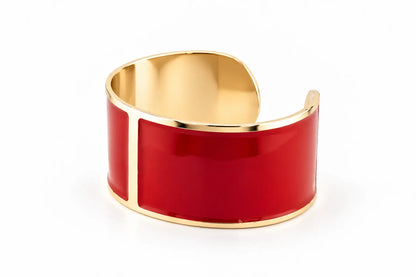 'Rosso Valentino' Enamel Bracelet, 30 mm