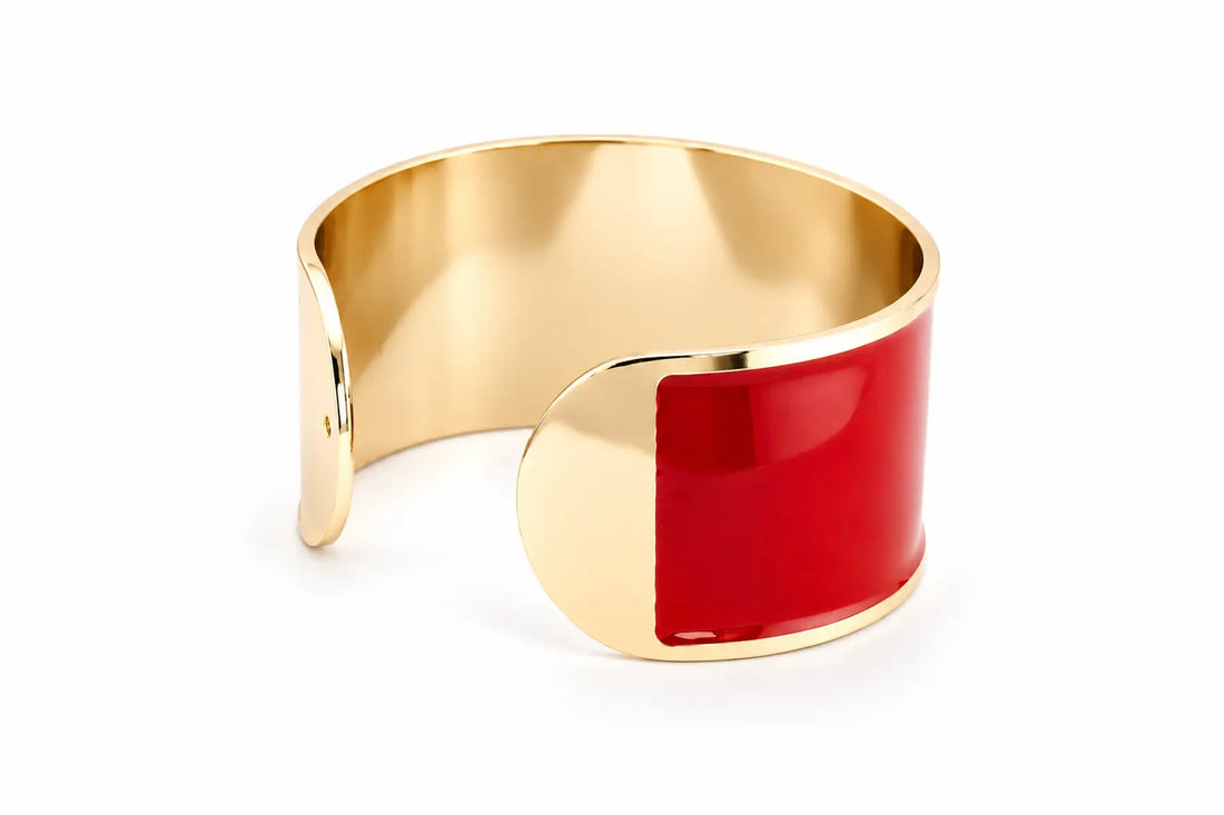 'Rosso Valentino' Enamel Bracelet, 30 mm