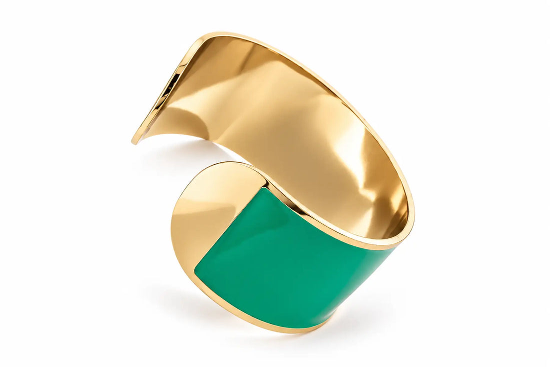 Enamel Bracelet L mm 30 'Emerald'