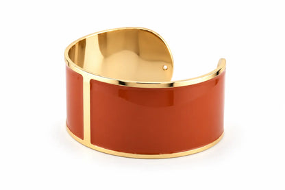 Enamel Bracelet L mm 30 'Terracotta'