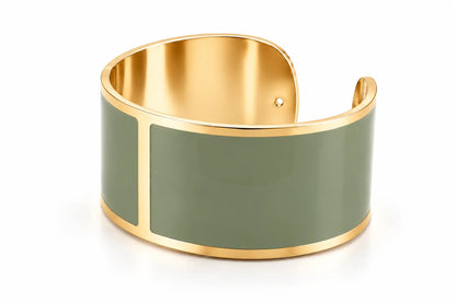 Enamel Bracelet L 30mm 'Salvia'