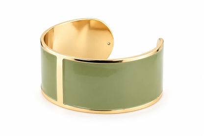 Enamel Bracelet L 30mm 'Salvia'