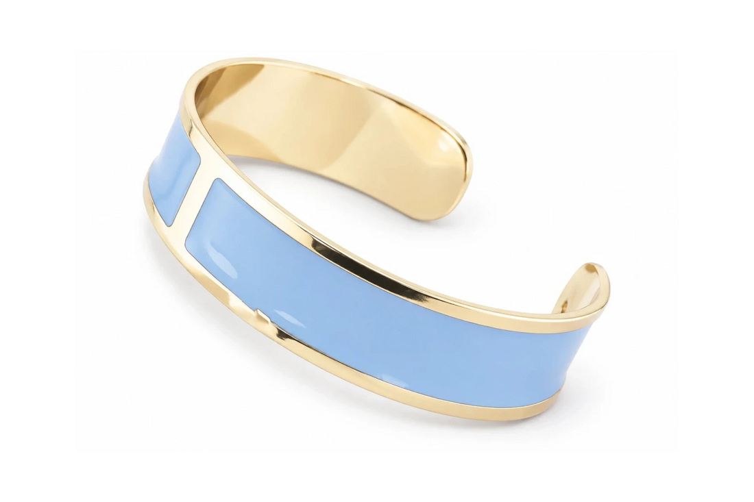 Enamel Bracelet M mm 15 'Pastel Blue'