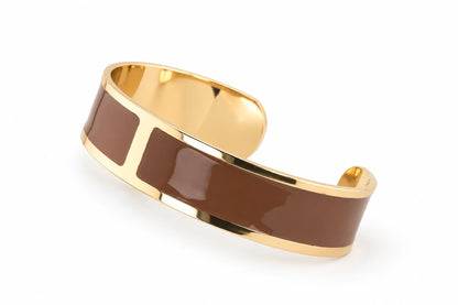 Enamel Bracelet M mm 15 'Chocolate'