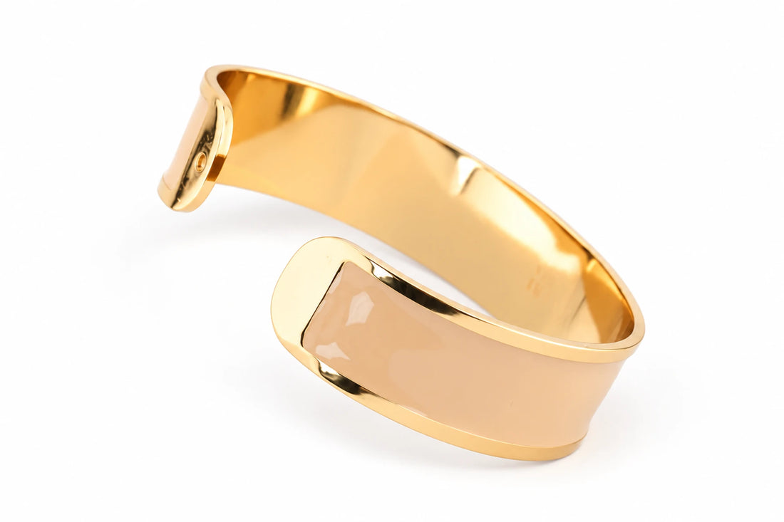 Enamel Bracelet M mm 15 'Crema Fiorentina'