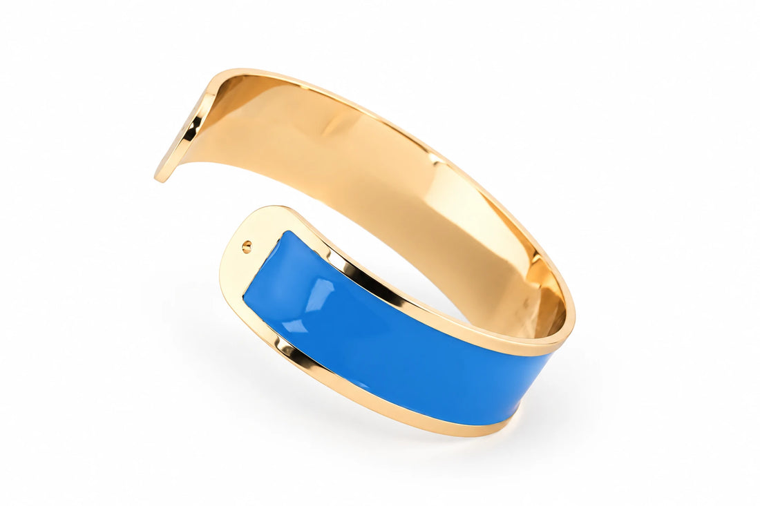 Enamel Bracelet M mm 15 'Denim'