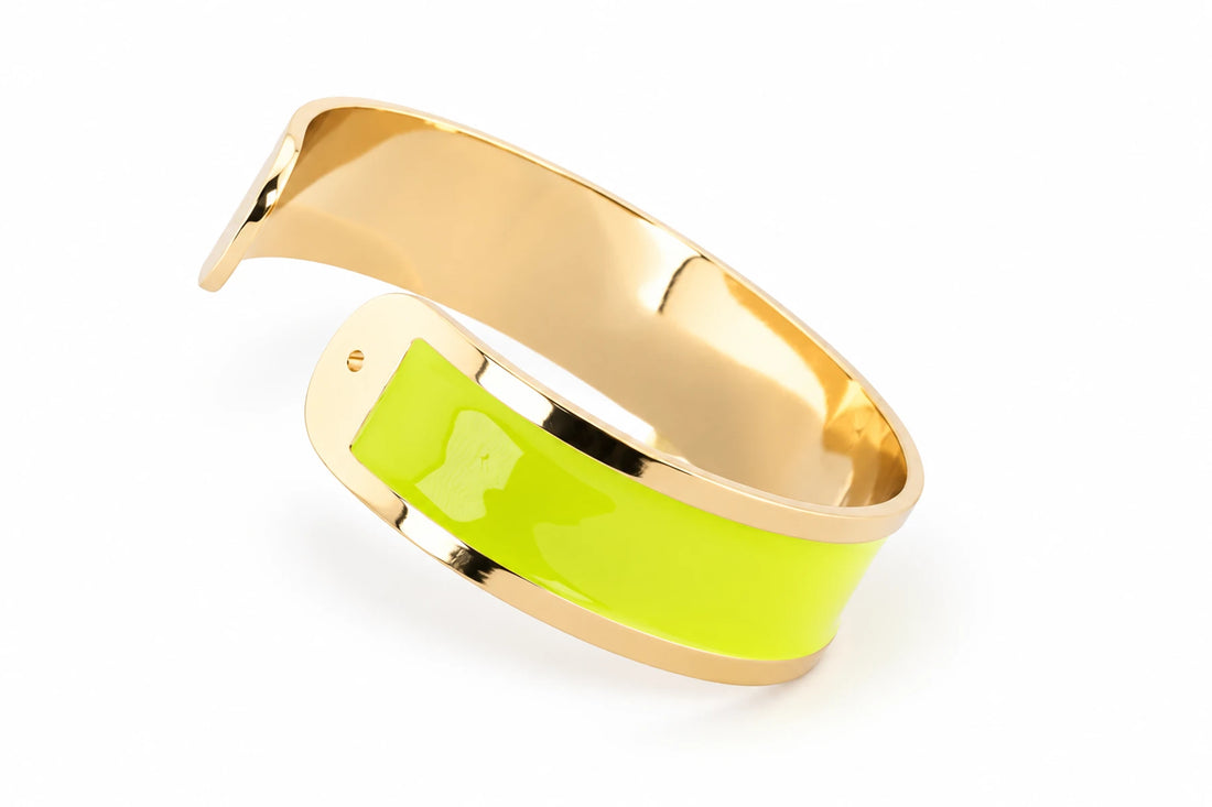 Pulsera Esmalte M 15 mm 'Amarillo Fluorescente'
