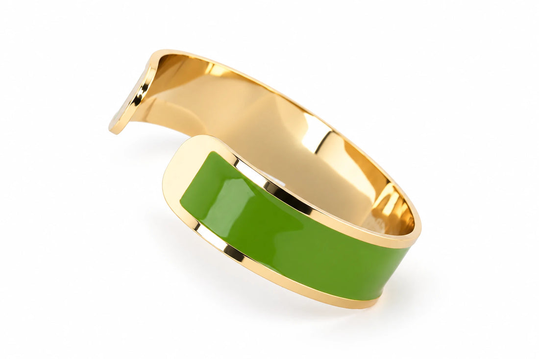 M 15mm 'Pistachio' Enamel Bracelet