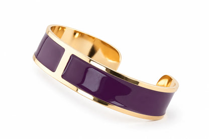 Enamel bracelet M mm 15 'Plum'