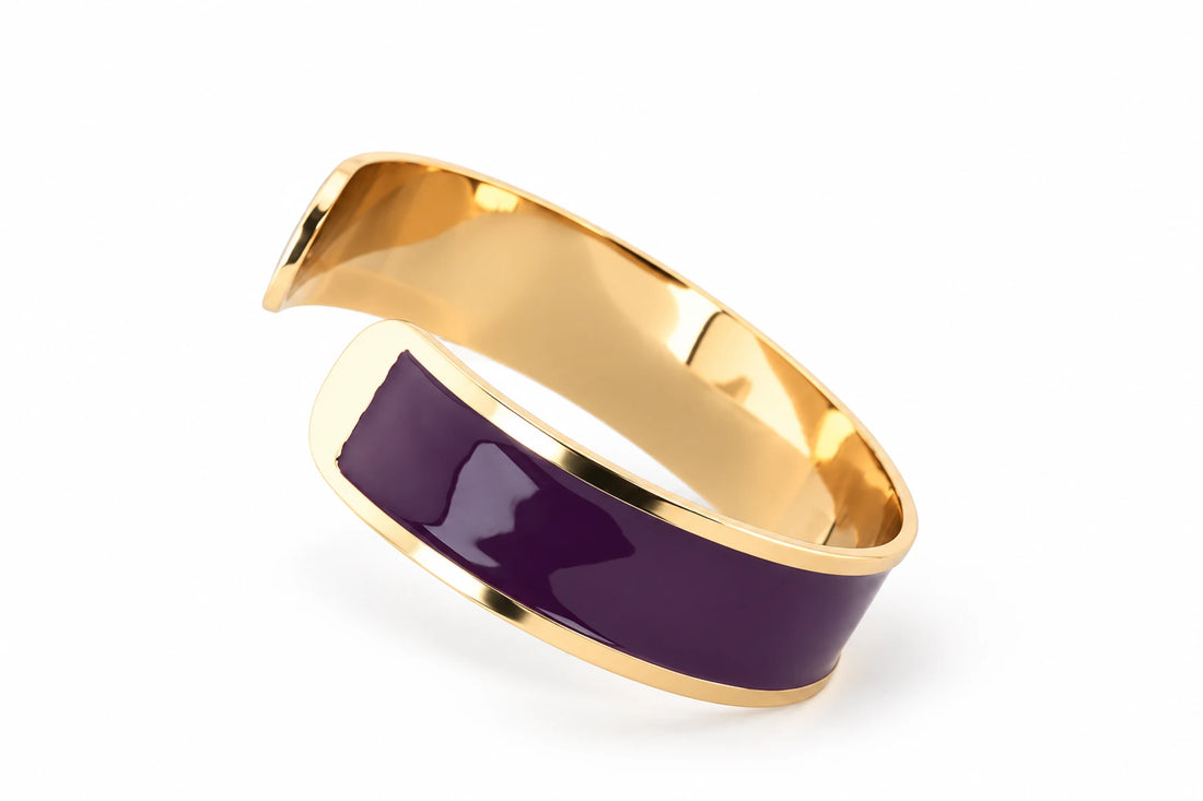 Enamel bracelet M mm 15 'Plum'