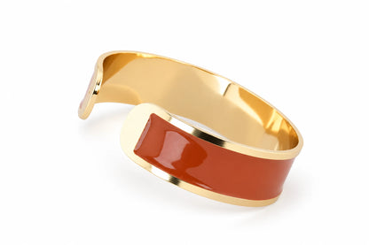 Enamel bracelet M mm 15 'Terracotta'
