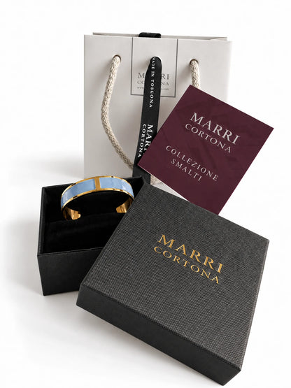 Enamel Bracelet M mm 15 'Pastel Blue'