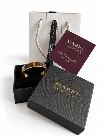 Enamel Bracelet M mm 15 'Chocolate'