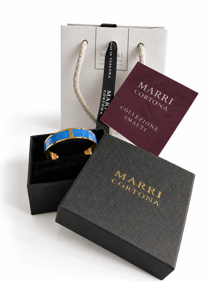 Enamel Bracelet M mm 15 'Denim'