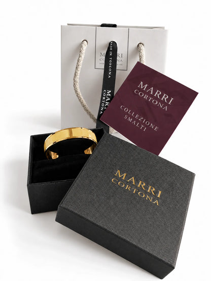 Saffron Yellow Enamel Bracelet M 15 mm