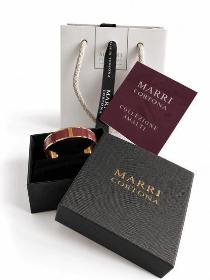 Enamel Bracelet M mm 15 'Marsala'