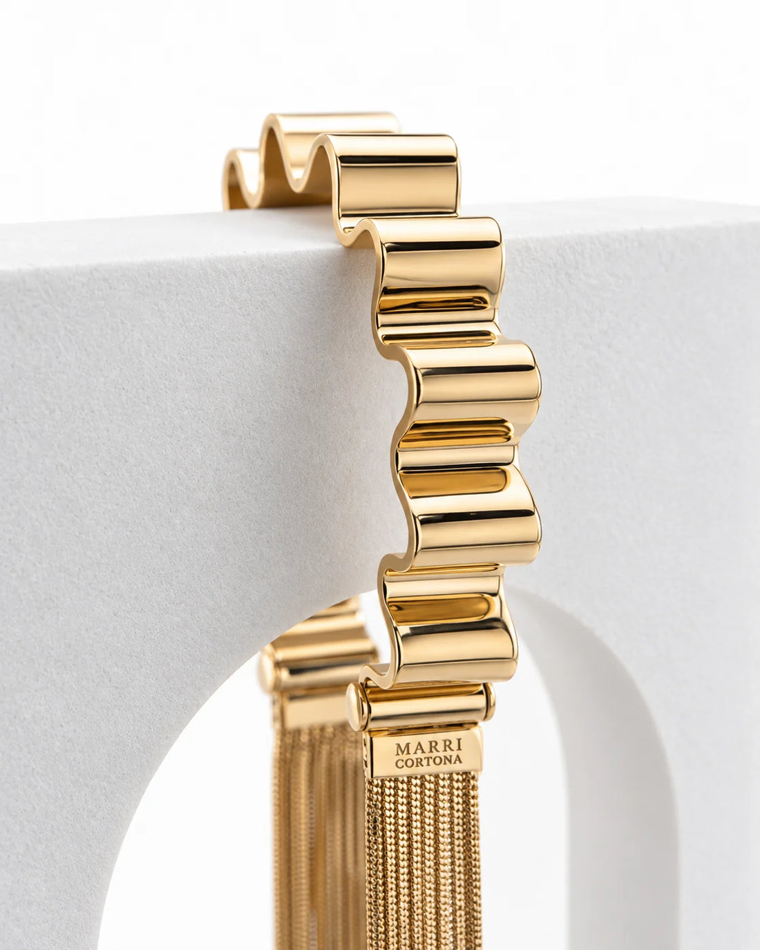 'Onde' bracelet with fringes h.1 cm size S (wrist up to 17 cm)
