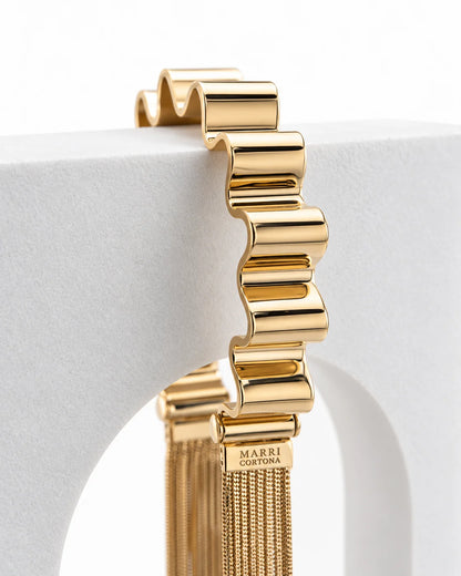 'Onde' bracelet with fringes h.1 cm size S (wrist up to 17 cm)
