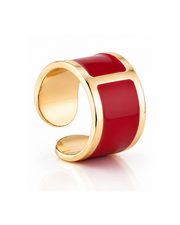 Marsala enamel ring