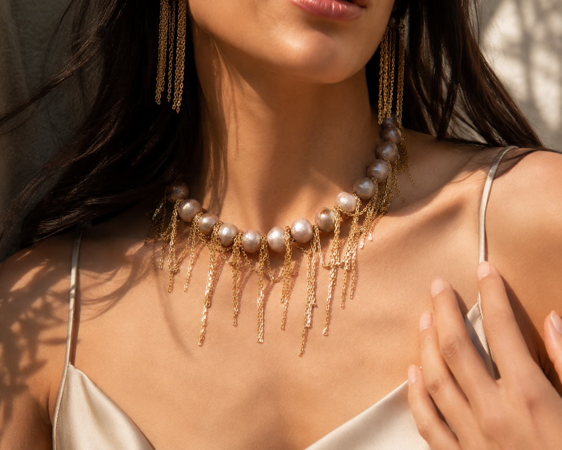 Collana  'Medusa' con perle