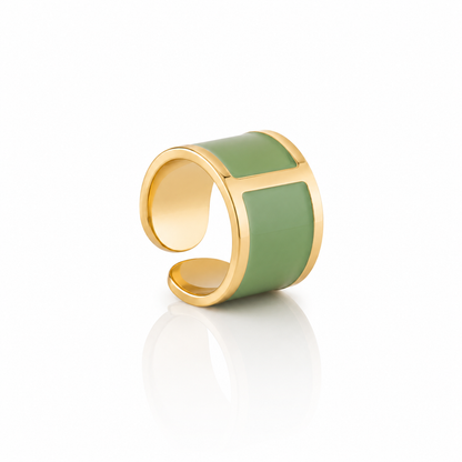 Anillo esmaltado 'Menta'