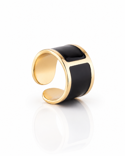 Anillo esmaltado 'Negro'