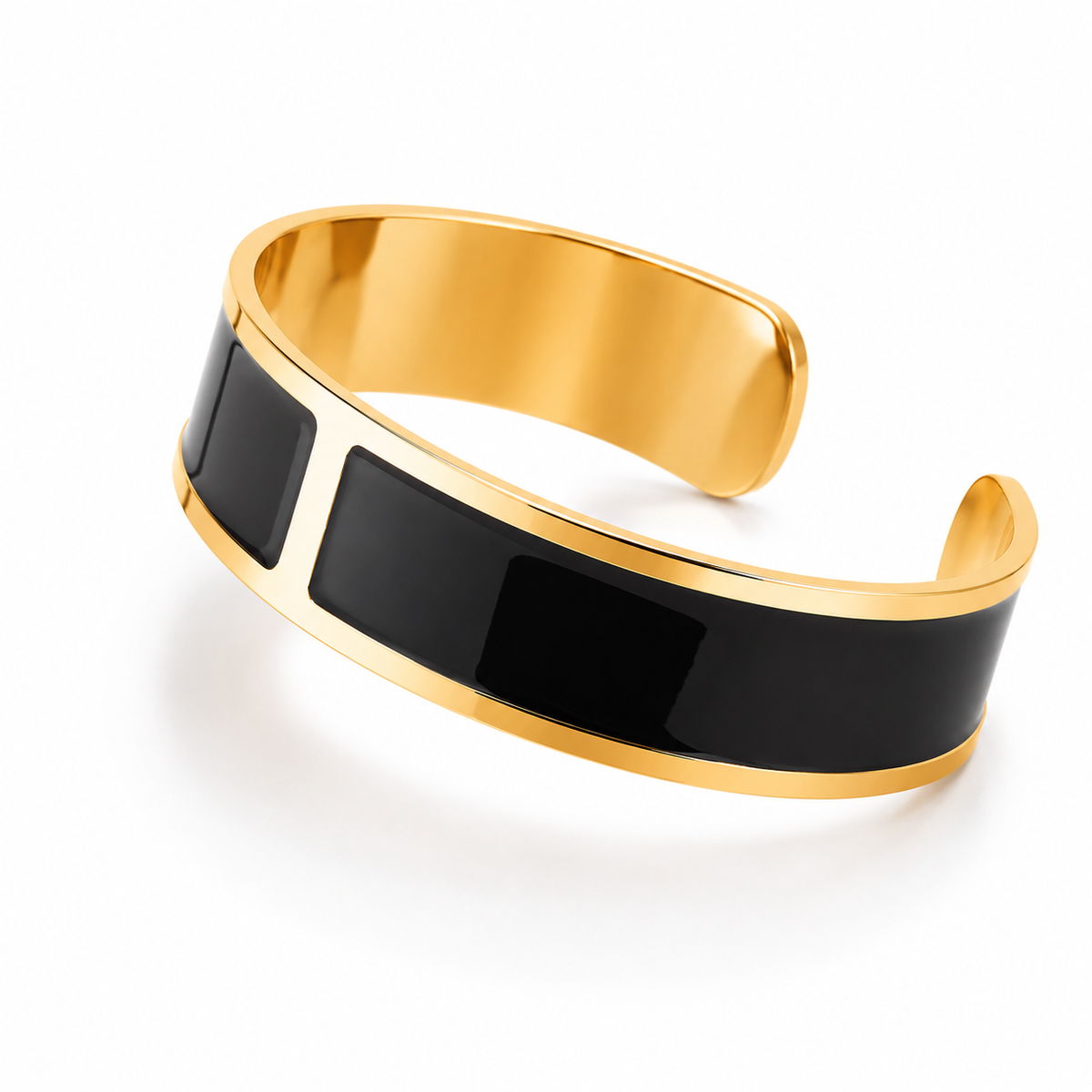 Pulsera Esmalte M 15 mm 'Negro'