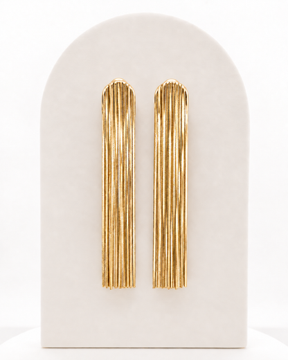 Voila' yellow gold earrings