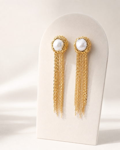 Pendientes 'Medusa' con perla