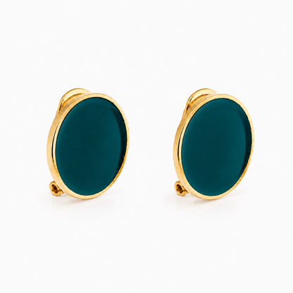 Pendientes de esmalte 'Follaje'