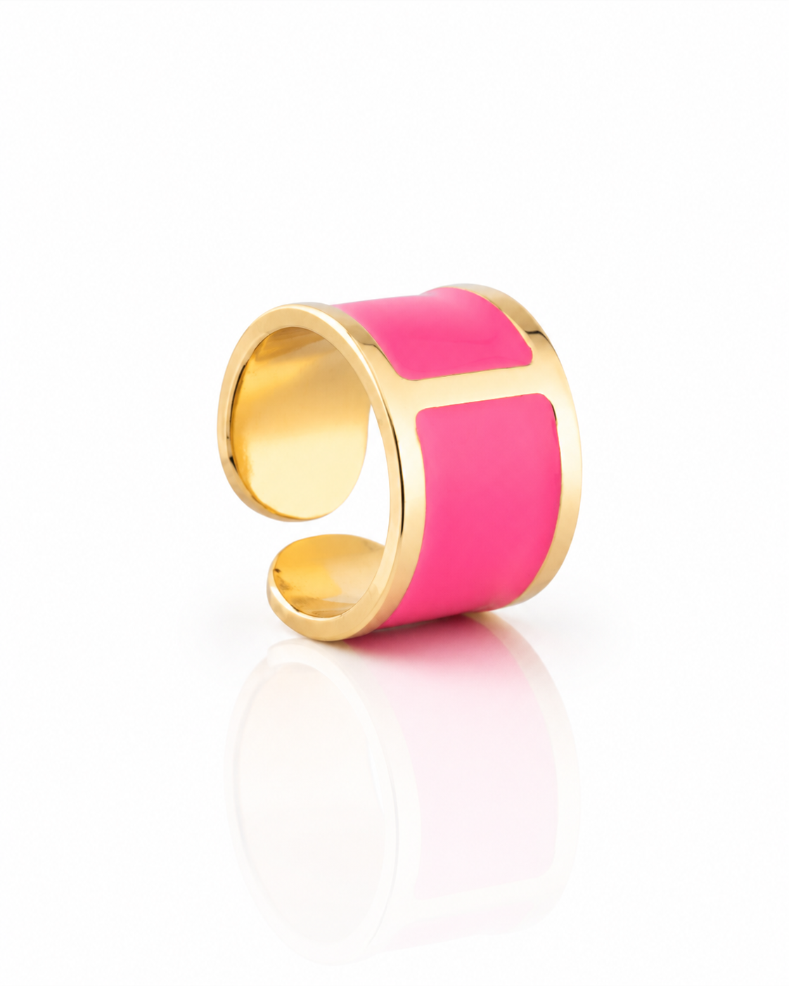 Anello smalto 'Rosa Valentino'