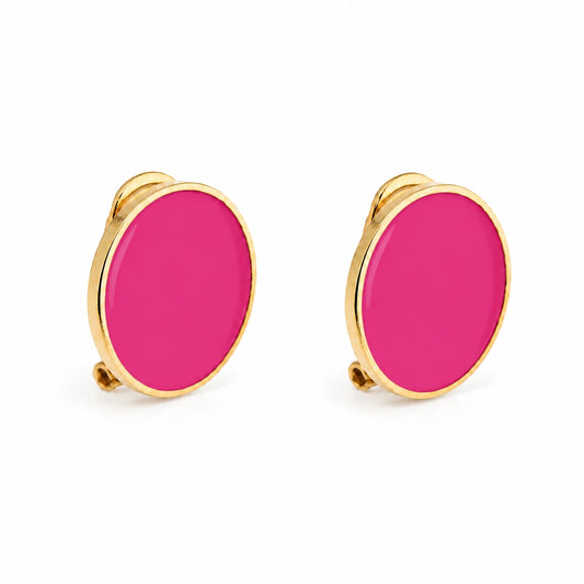 'Black' Enamel Earrings