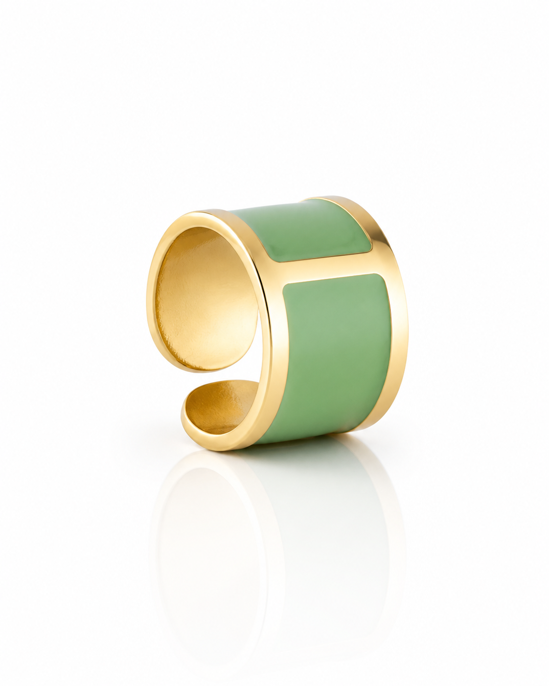 Anillo esmaltado "Pistacho"