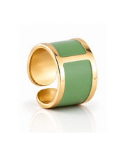 "Pistachio" enamel ring