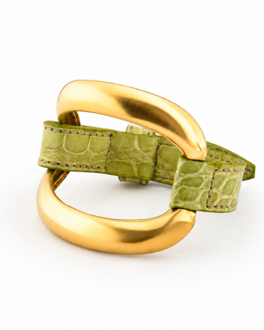 Brazalete de aligátor 'Pistacho'