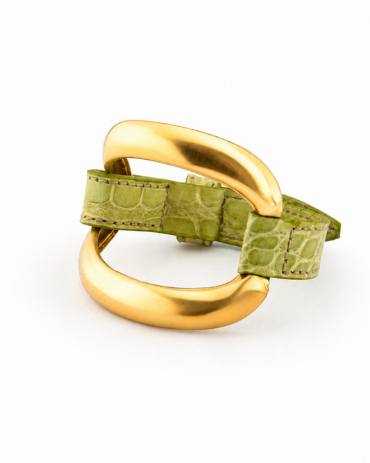 Brazalete de aligátor 'Pistacho'