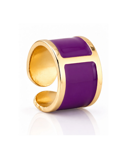 'Plum' Enamel Ring
