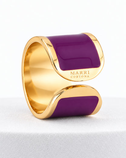 'Plum' Enamel Ring