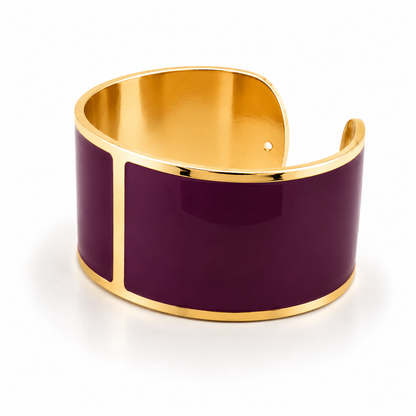 Brazalete esmaltado L 30 mm 'Ciruela'