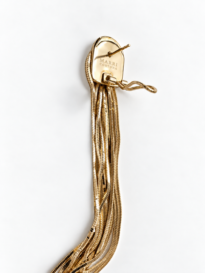 Voila' yellow gold earrings