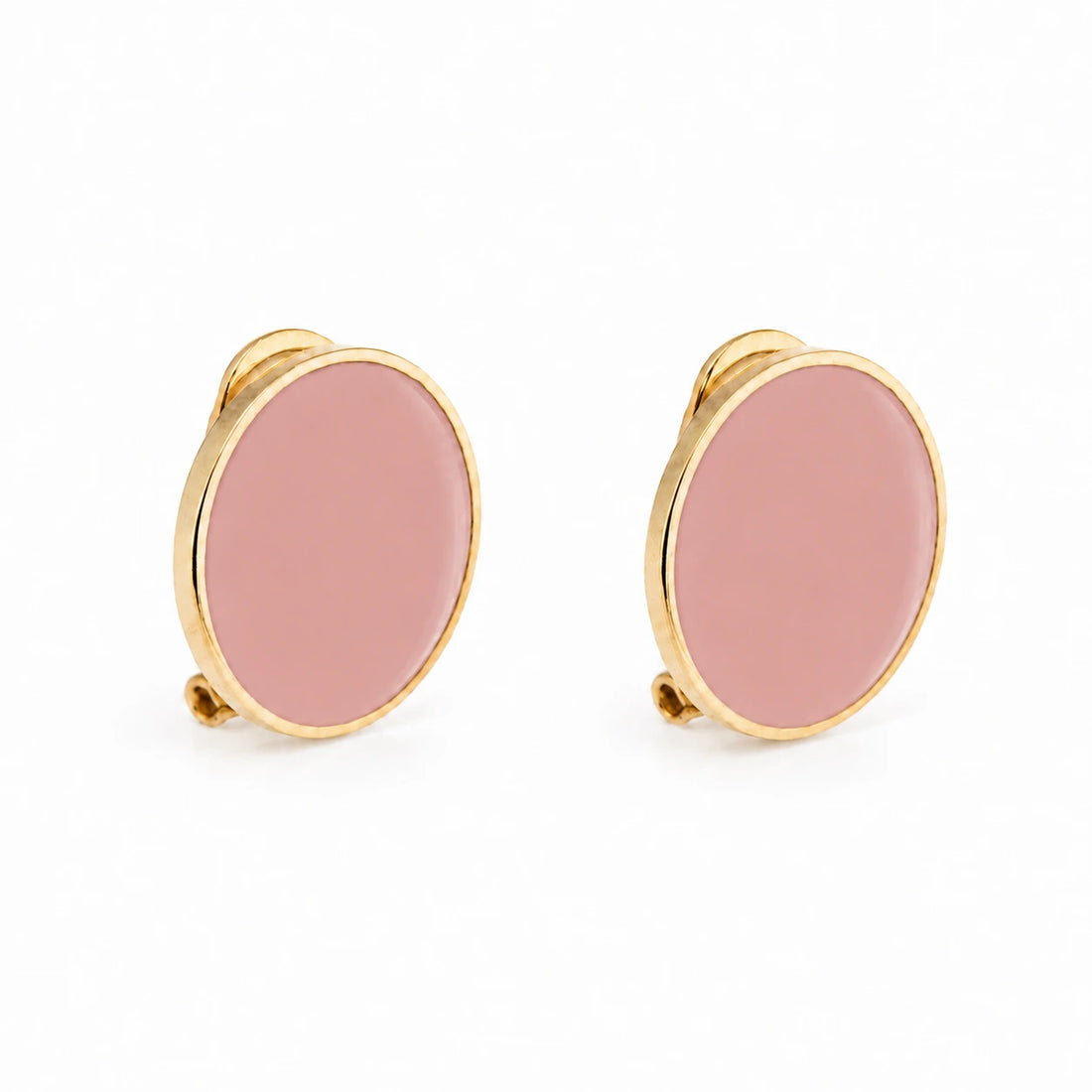 Orecchini smalto 'Rosa Antico'