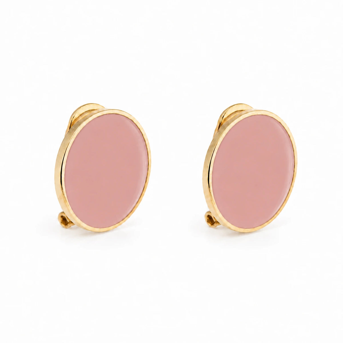 Orecchini smalto 'Rosa Antico'