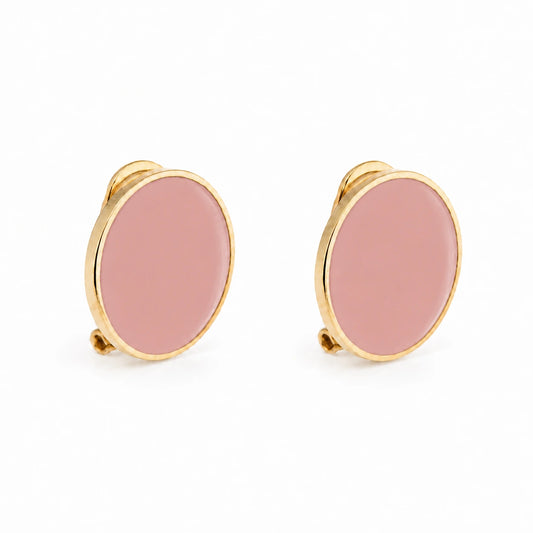 Orecchini smalto 'Rosa Antico'