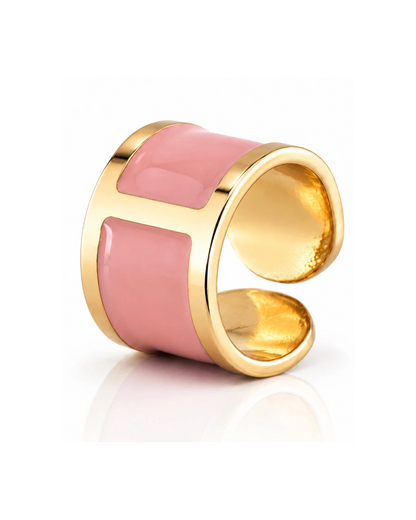 'Antique Pink' Enamel Ring
