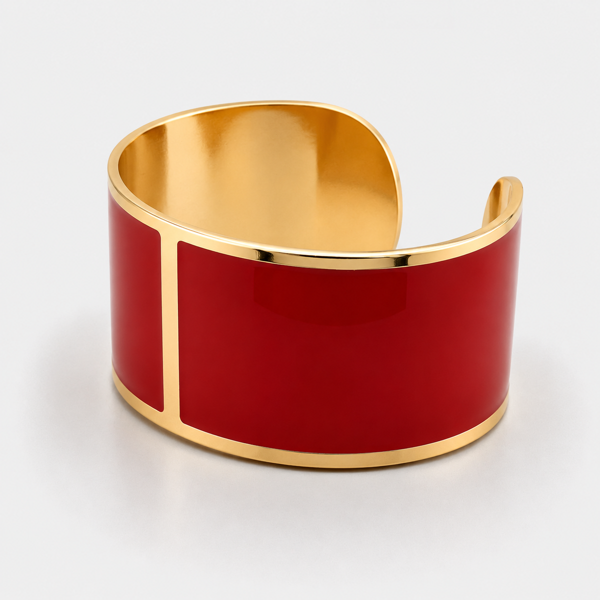 Brazalete esmaltado de 30 mm "Rojo Laca"
