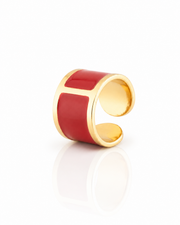 Anello smalto 'Rosso Lacca'