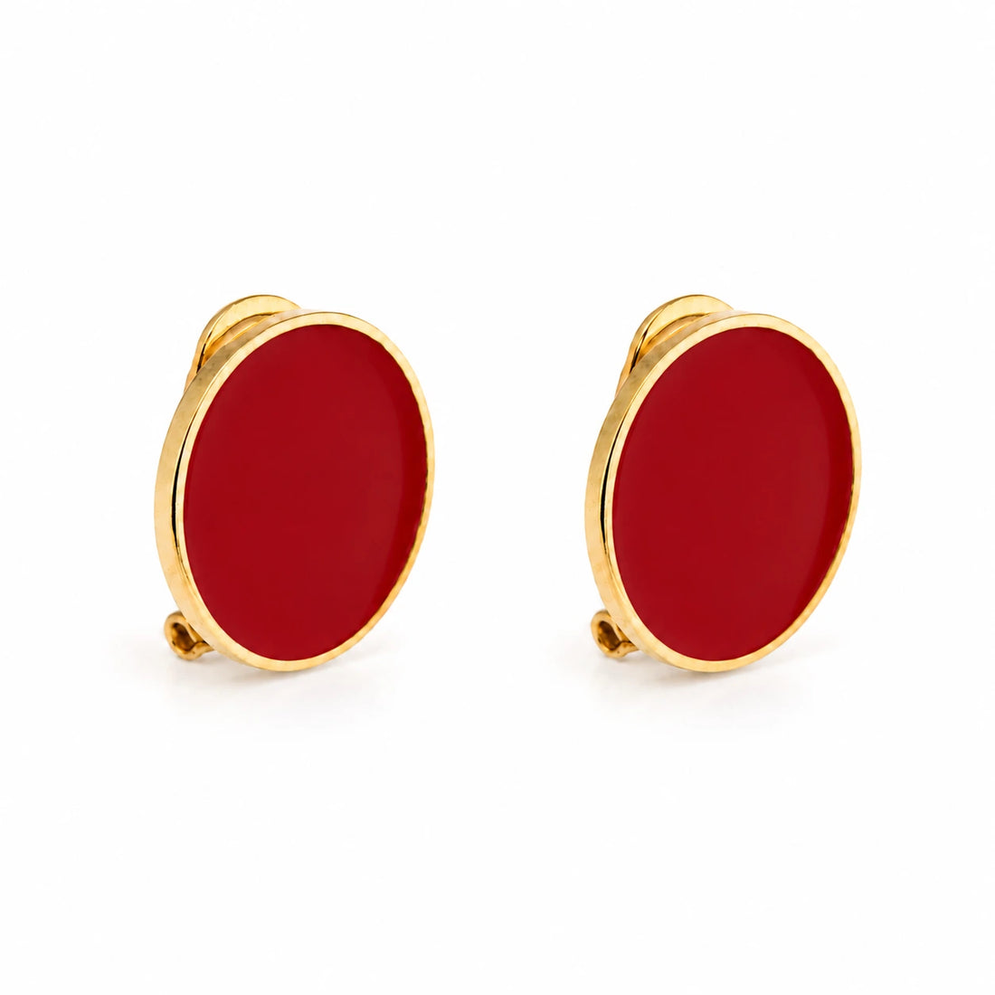 Orecchini smalto 'Rosso Lacca'